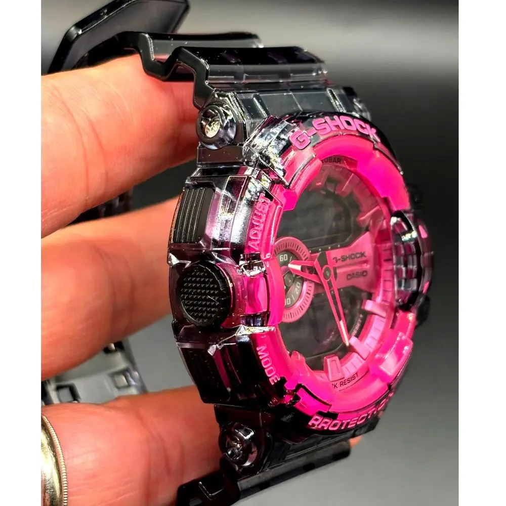 Casio G-Shock GA-400SK-1A4 Clear Pink Skeleton Analog Digital Watch NIBWT